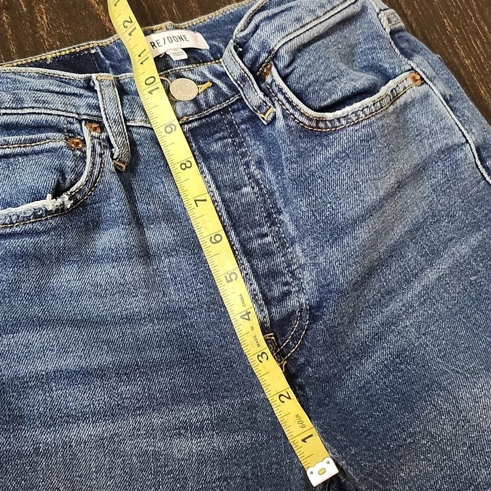 Re/Done 90's Highrise Ankle Crop Raw Hem Skinny Jeans